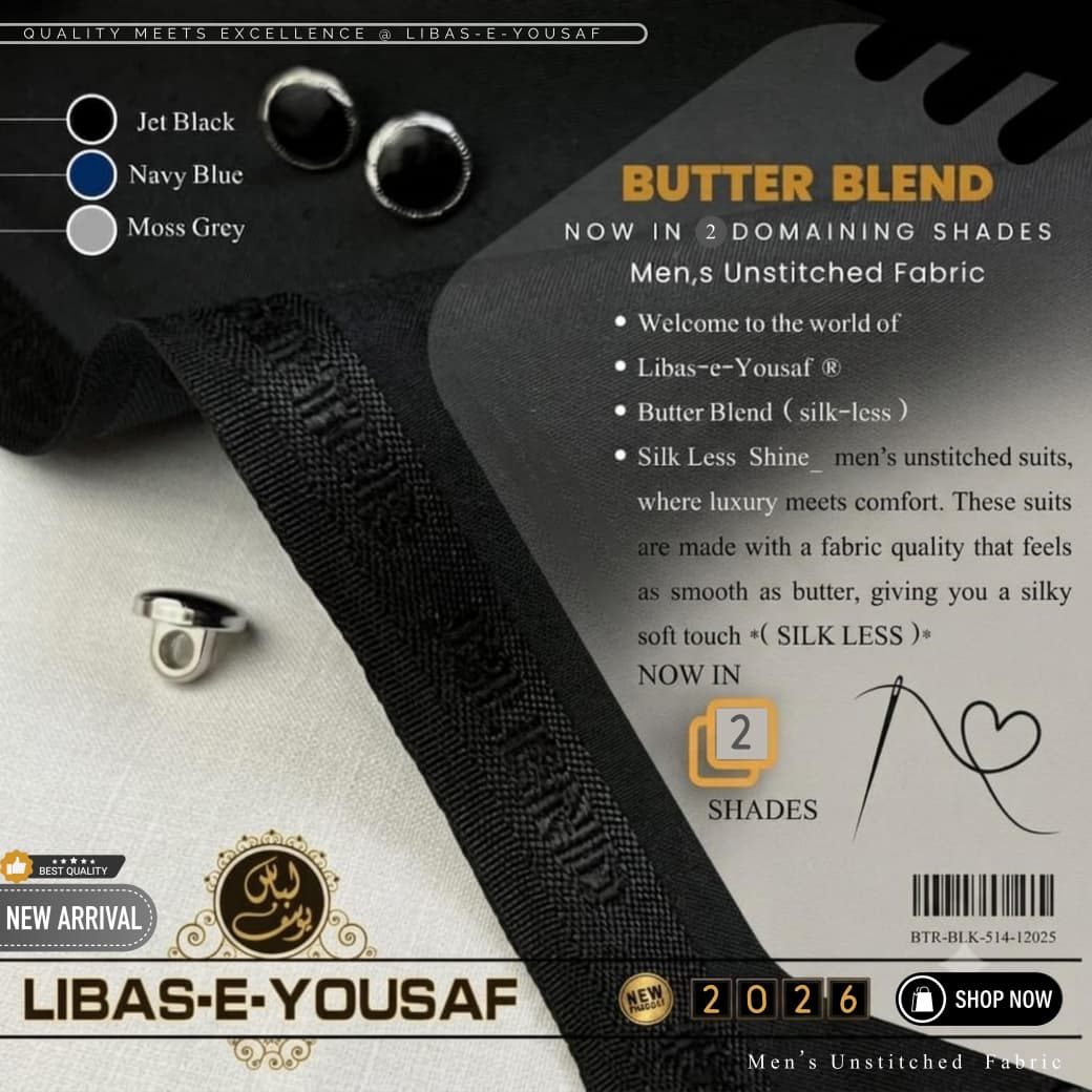 Libas-e-Yousaf® – Butter Blend Boski
