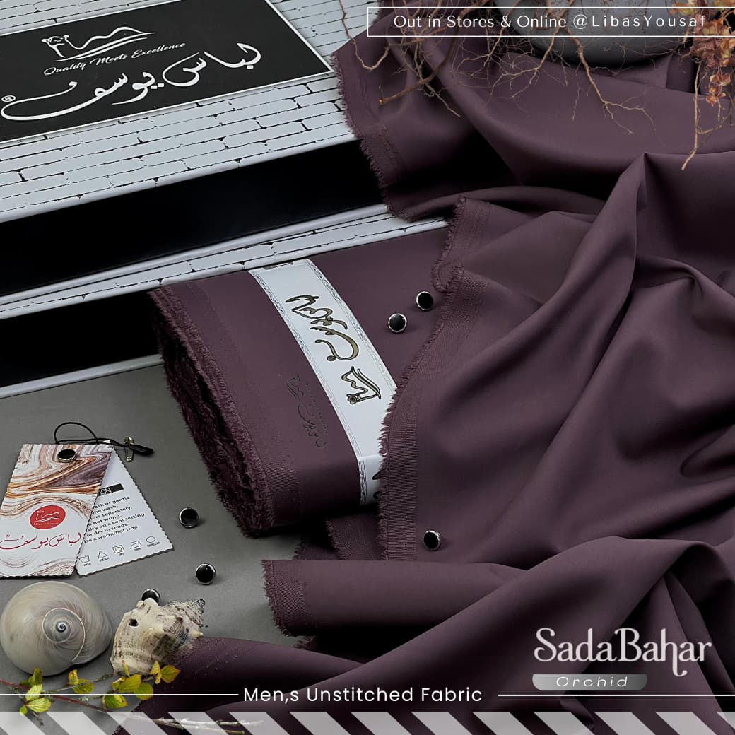 SADA BAHAR – Libas-e-Yousaf® | Men’s Unstitched Four Seasons Fabric – Orchid